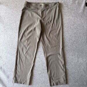 Dana Buchman Womens L Taupe Brown Pull-On Straight Leg Stretch‎ Dress Pants